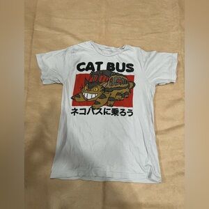 Bioworld White Tee with Cat Bus Design